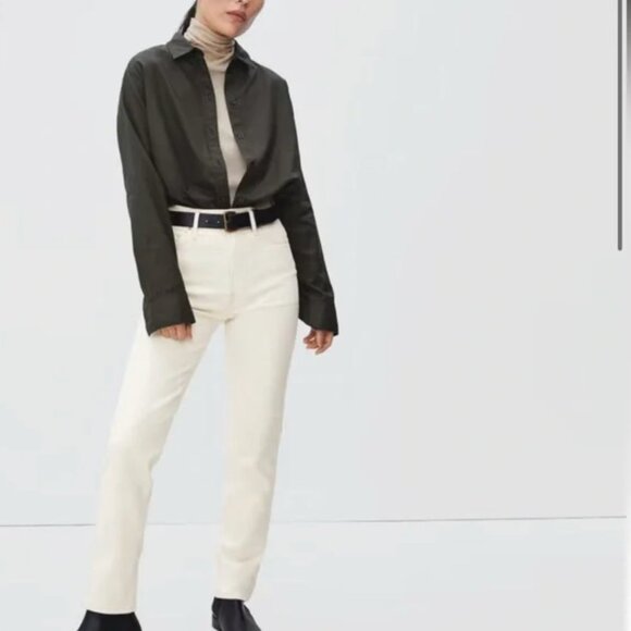 NWT Everlane the cheeky jean in white size 35 regular - Picture 2 of 2